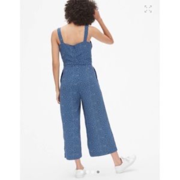 Gap Print Apron Wide Leg Jumpsuit in Blue and Black - Picture 2 of 8